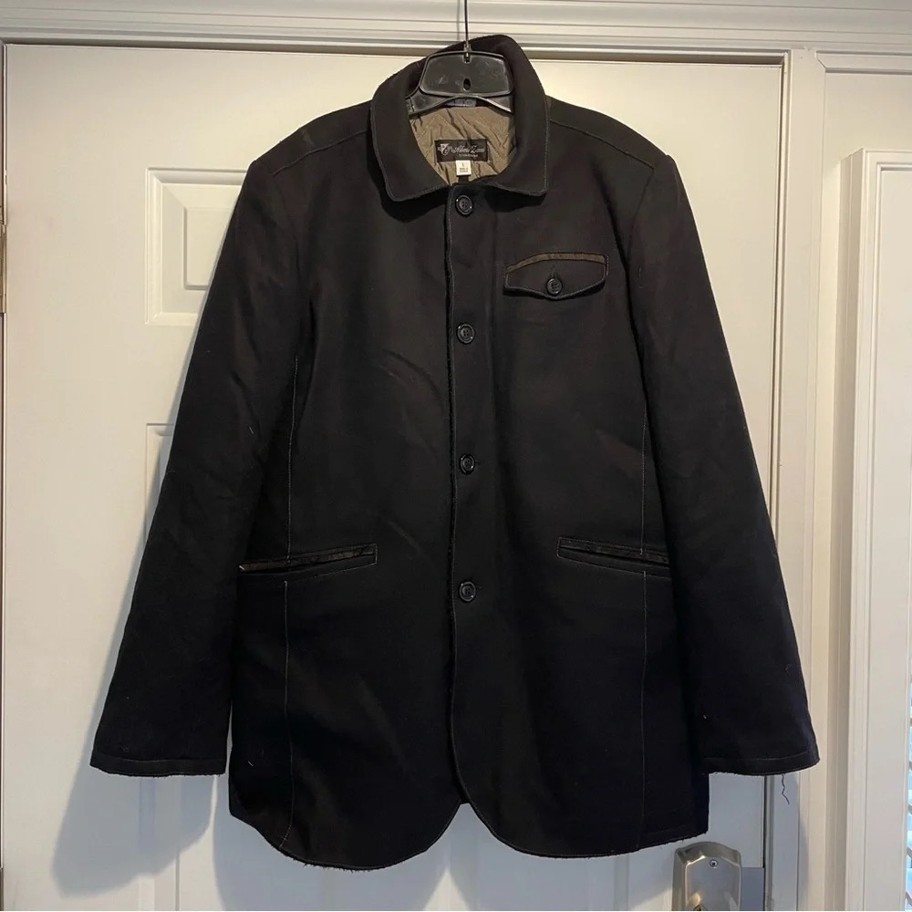 Alberto Zimni wool cashmere blend elbow patch coat NBNN